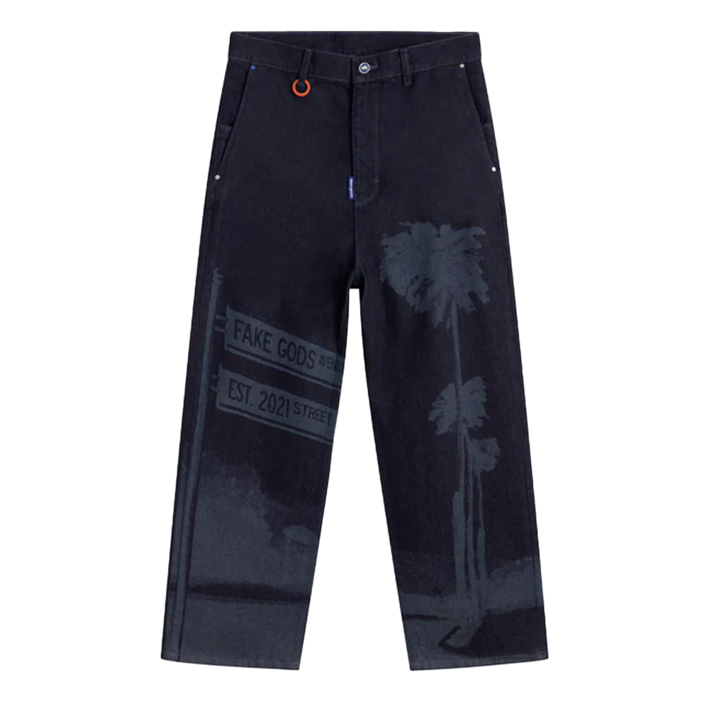 Fakegods Straight Denim Jeans Navy
