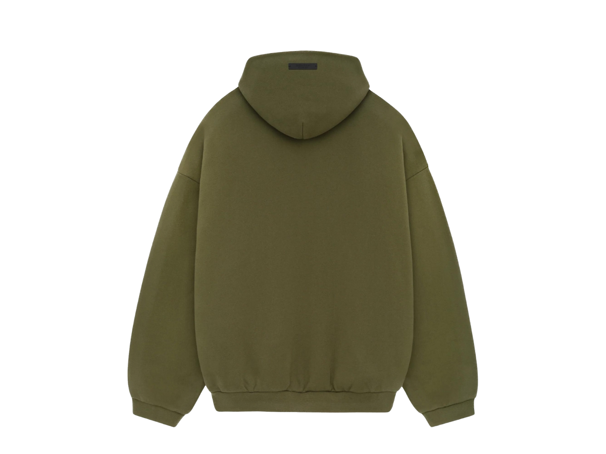 Fear of God Essentials Fleece Hoodie (FW24) Military