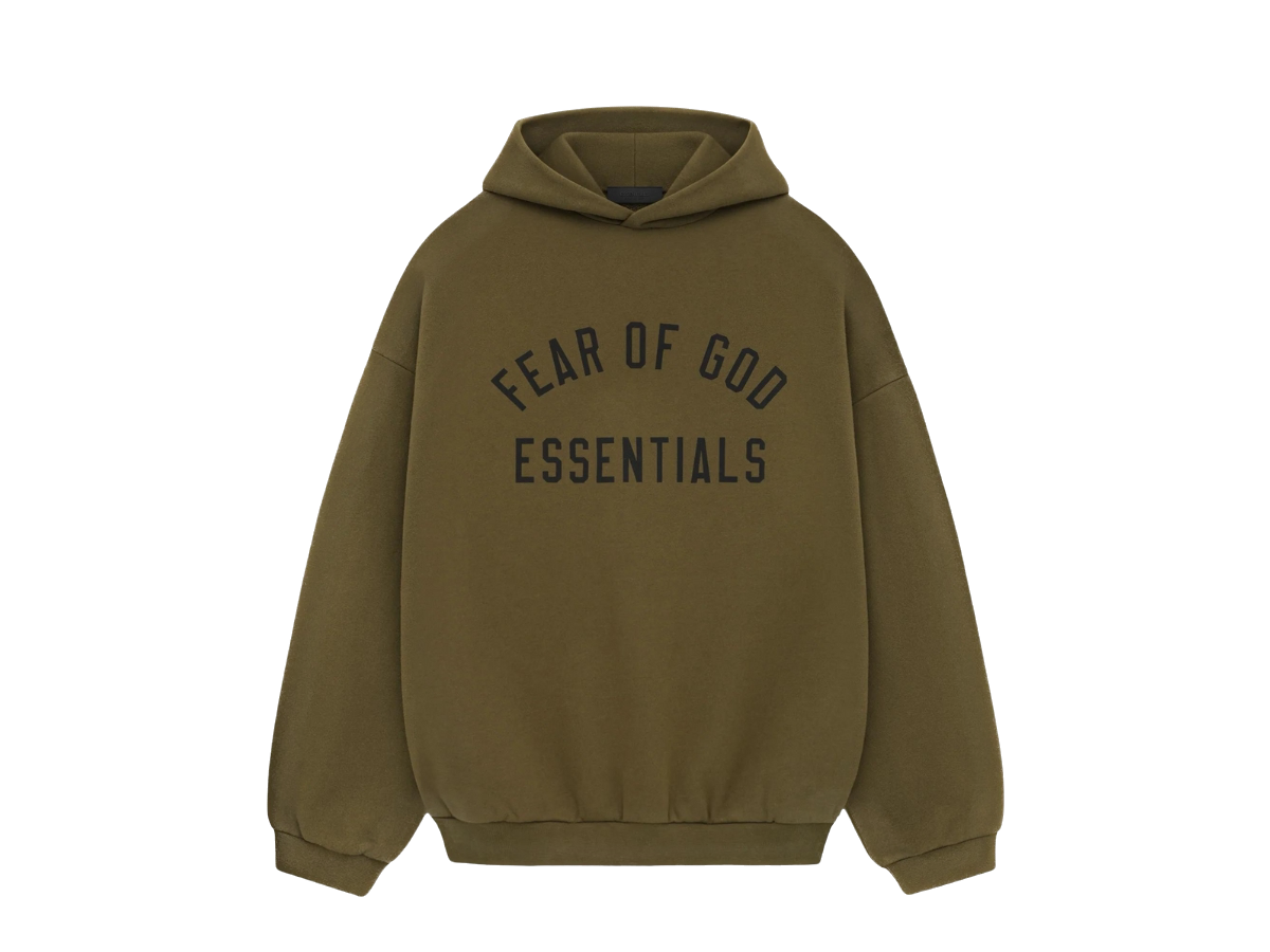 Fear of God Essentials Fleece Hoodie (FW24) Olive