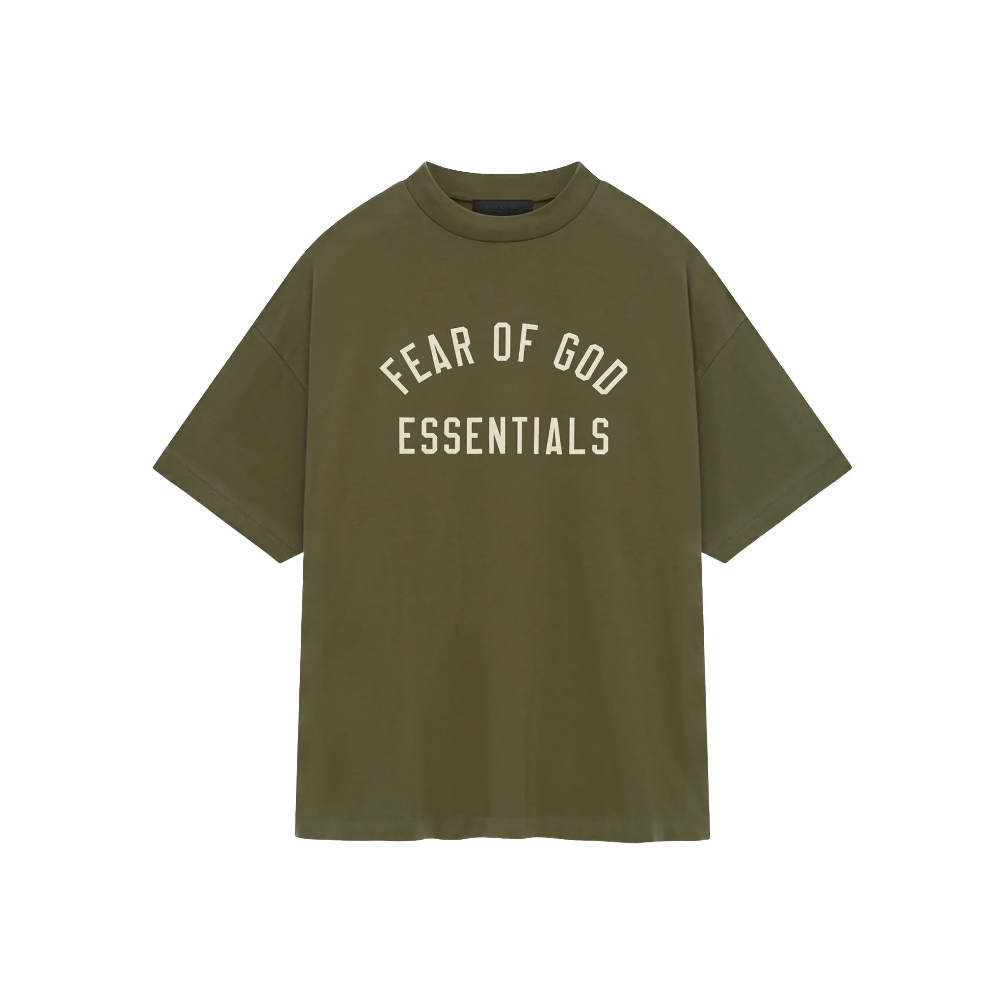 Fear of God Essentials Jersey Rundhalsshirt (FW24) Militär