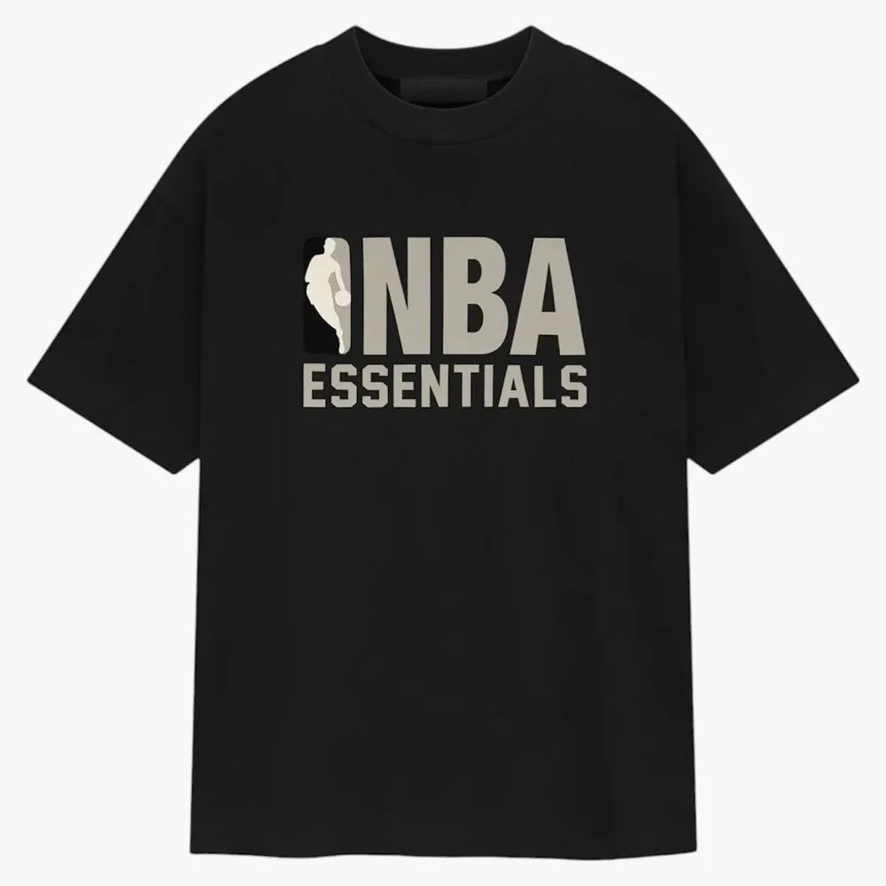 Fear of God Essentials NBA Tee (SS25) Schwarz