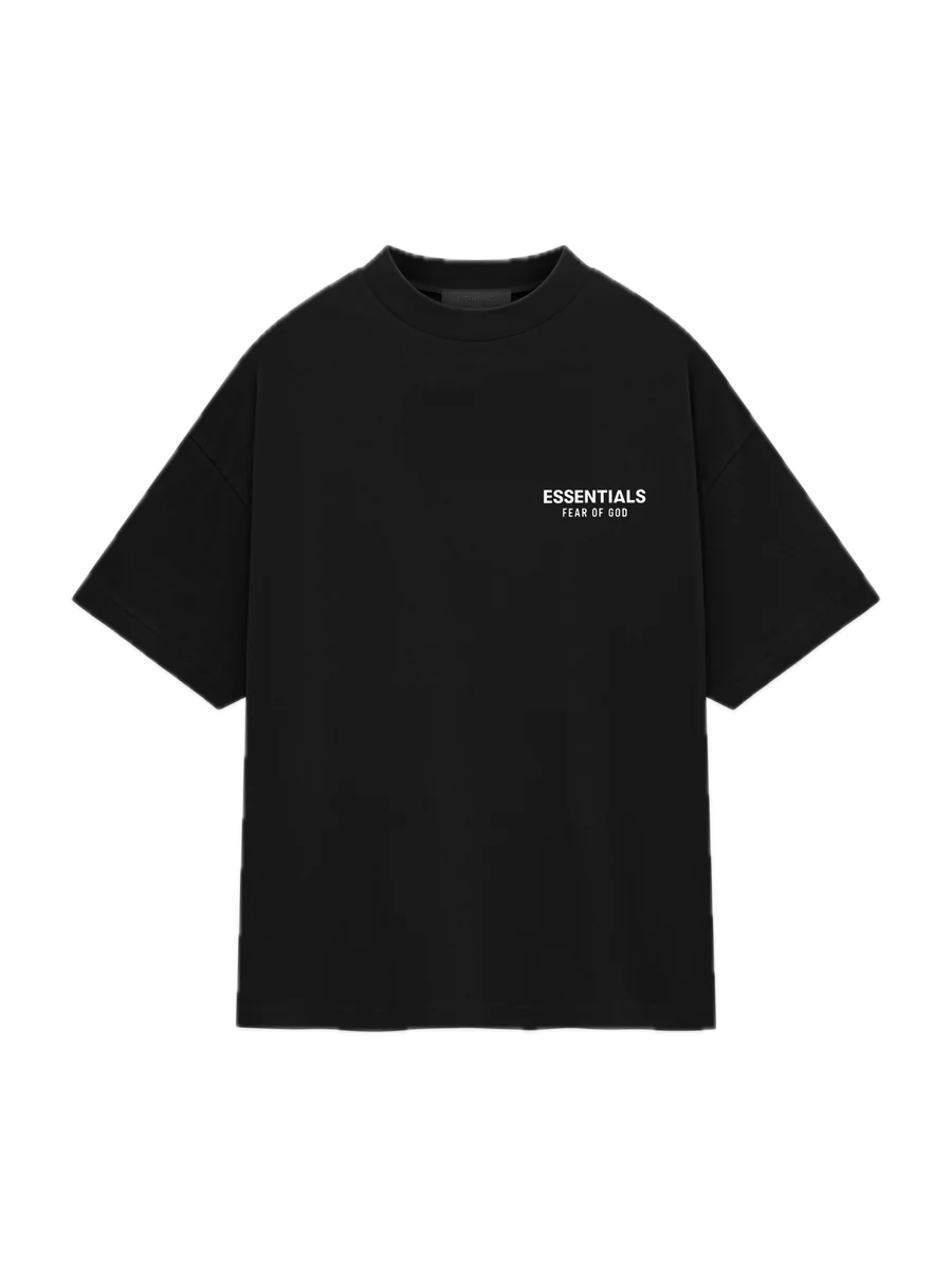 Fear of God Essentials Jersey-T-Shirt mit Rundhalsausschnitt, Schwarz