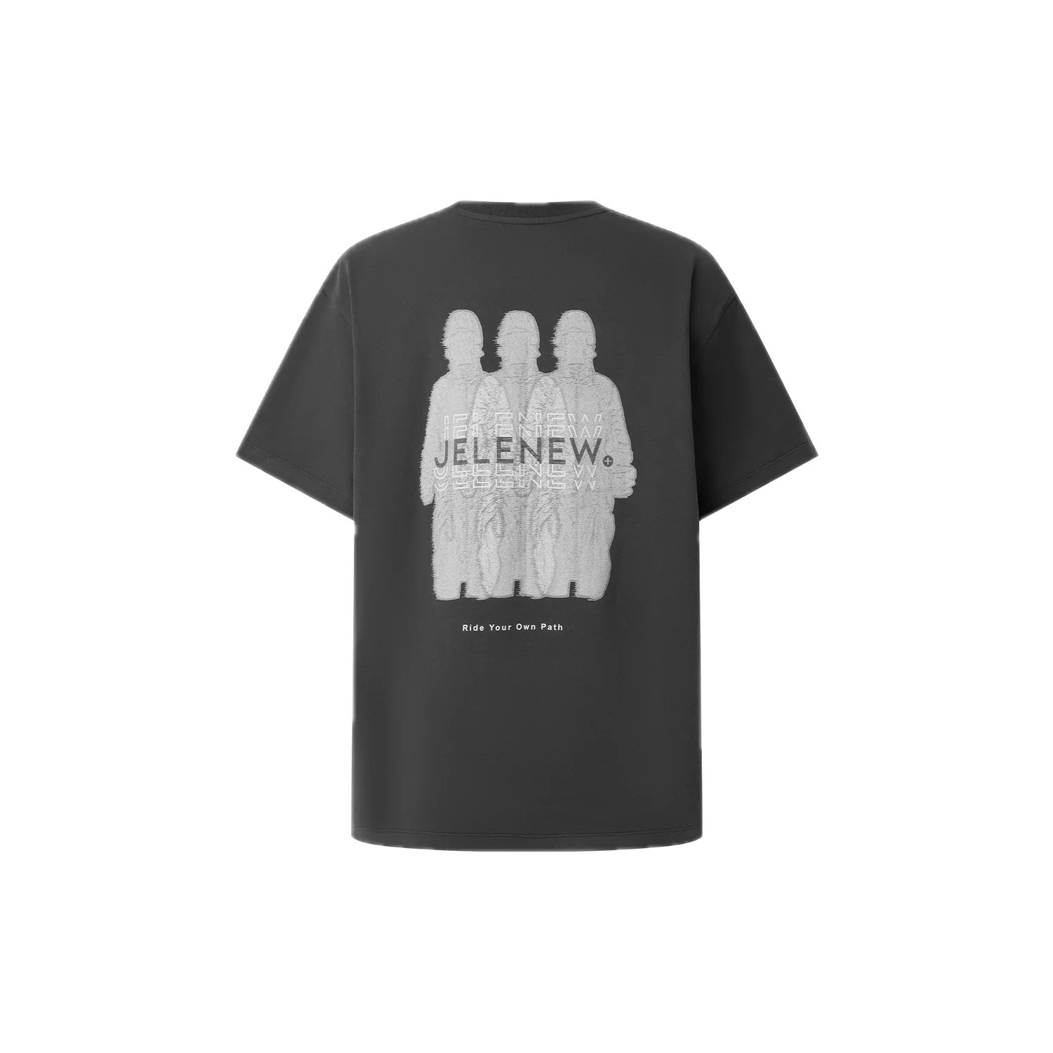 Jelenew Ihr Must-Have-T-Shirt mit Rundhalsausschnitt, Dunkelgrau