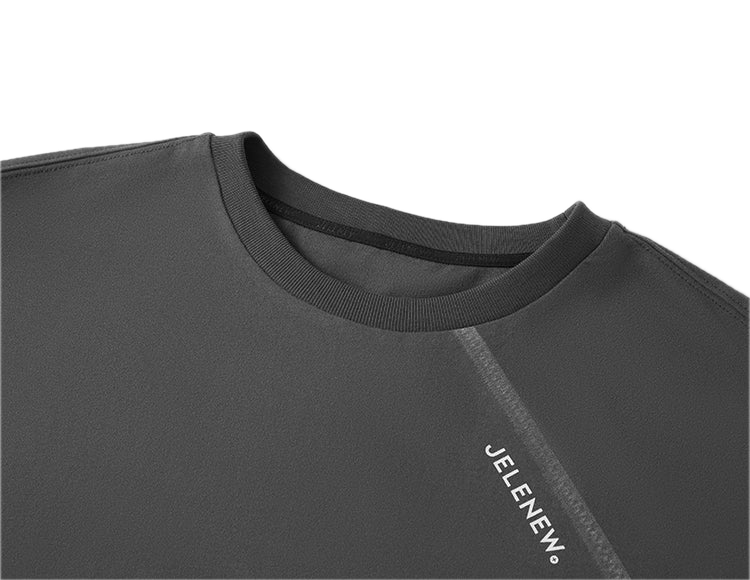 Jelenew Ihr Must-Have-T-Shirt mit Rundhalsausschnitt, Dunkelgrau