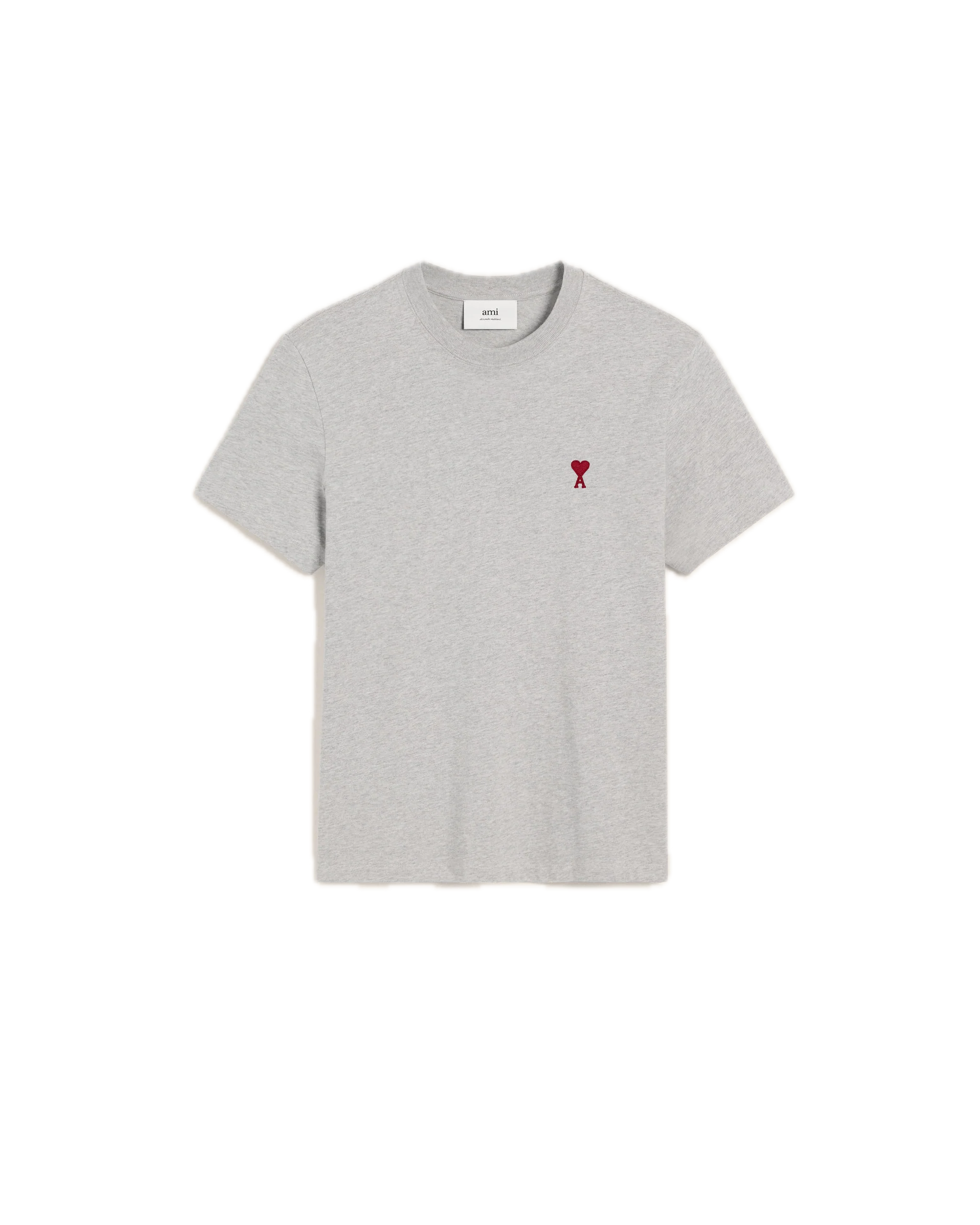 Ami Paris Baumwolle Ami de Coeur T-Shirt Grau