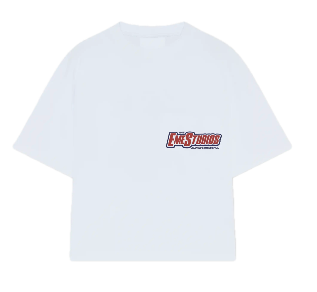 Eme Studios Shining Pearl Oversized Tee White