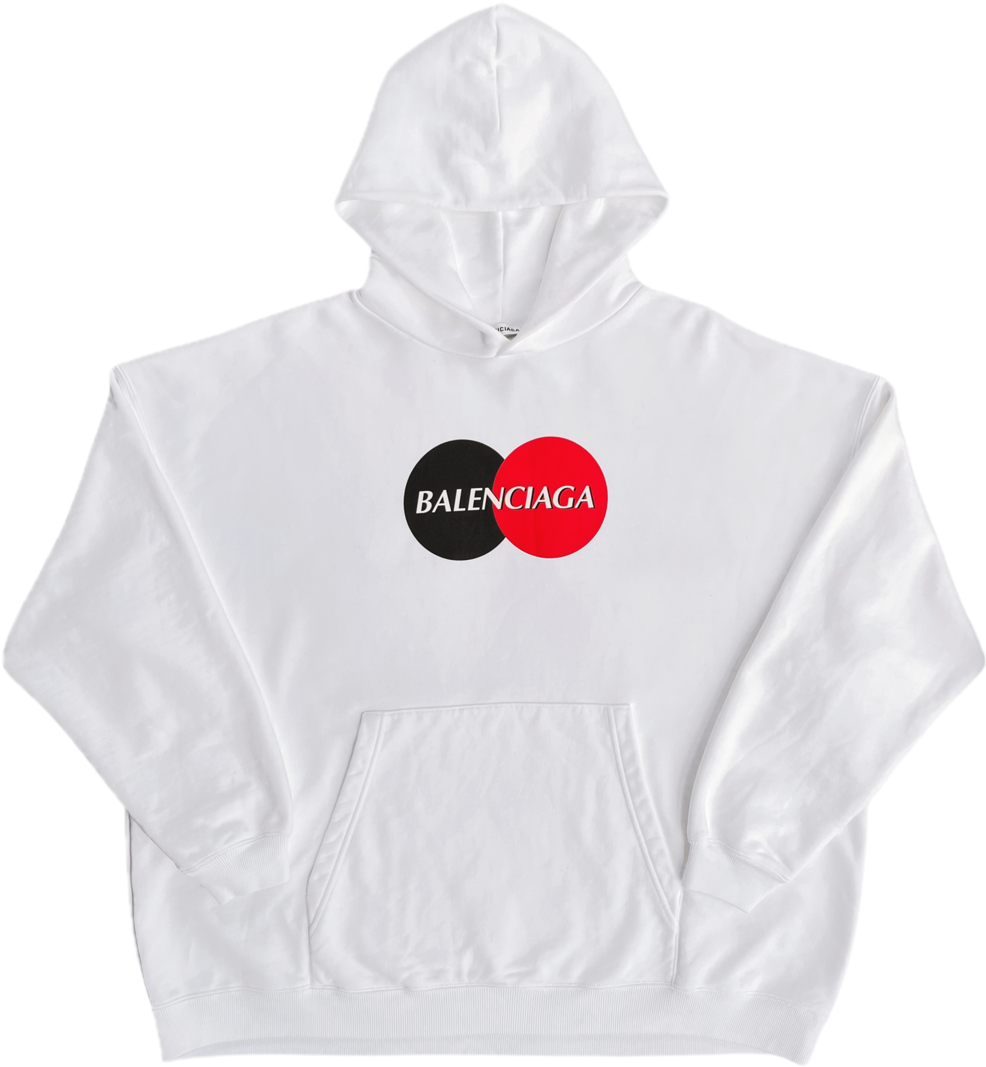 Balenciaga Mastercard Kapuzenpullover Weiß