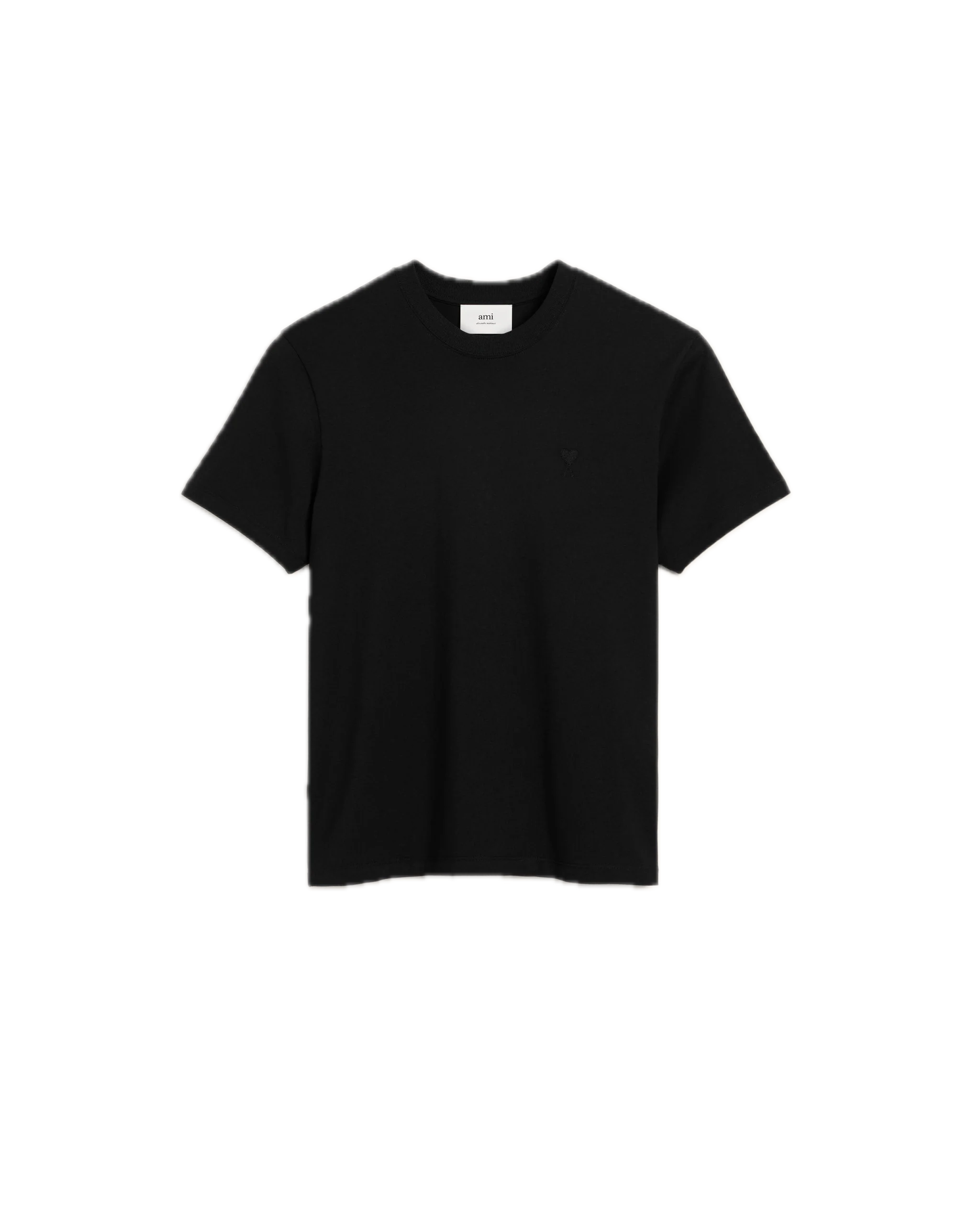 Ami Paris Cotton Ami de Coeur T-Shirt Schwarz/Schwarz