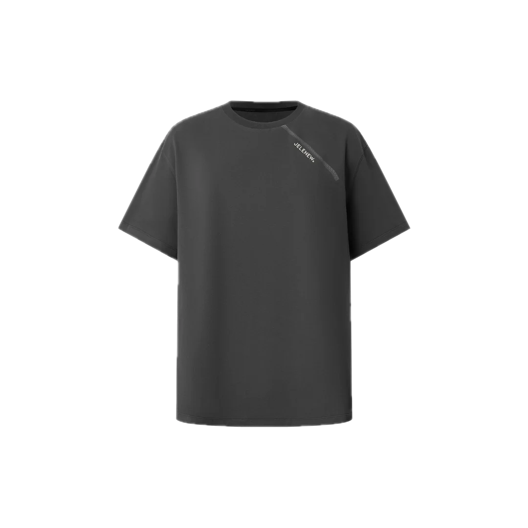 Jelenew Ihr Must-Have-T-Shirt mit Rundhalsausschnitt, Dunkelgrau