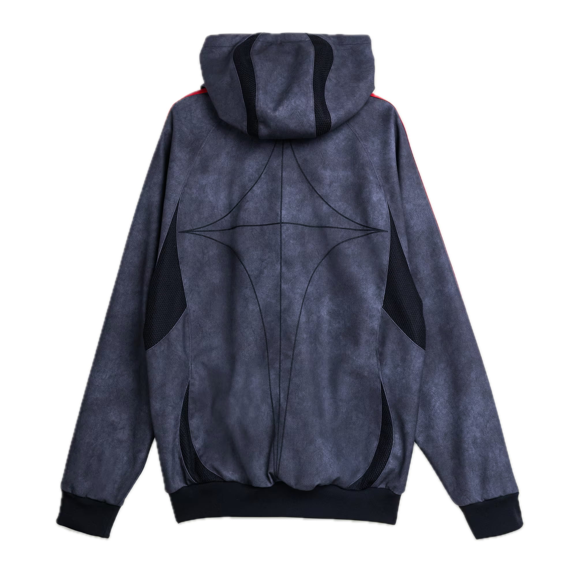 Adidas x Thug Club Teamgeist Kunstlederjacke Schwarz/Antiksilber