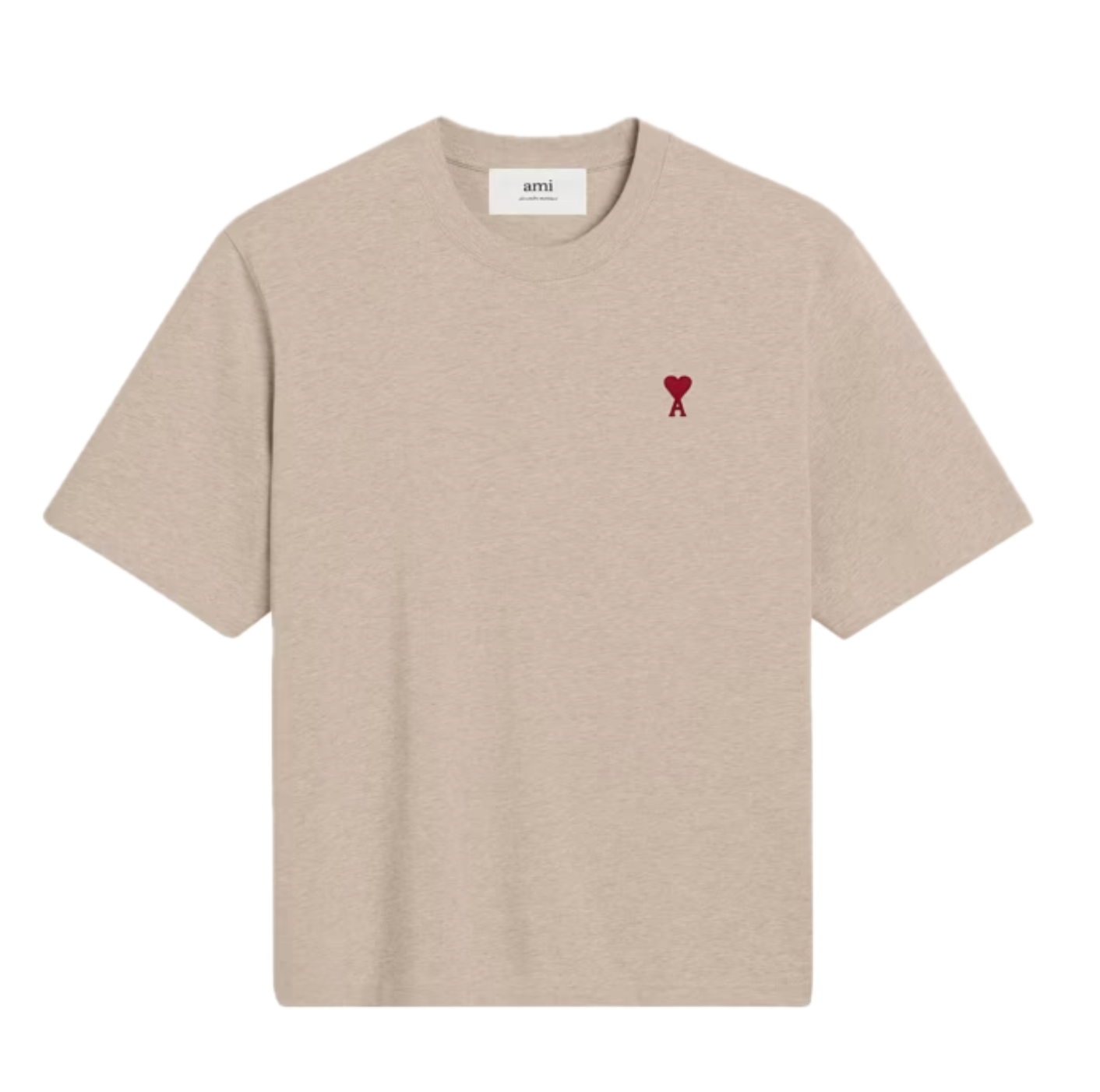 Ami Paris Ami de Coeur T-Shirt Beige