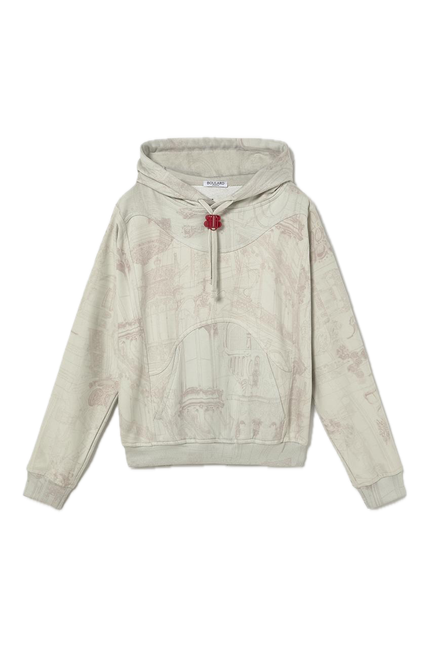 Ugo Boulard All Over Hooded Jacket Beige