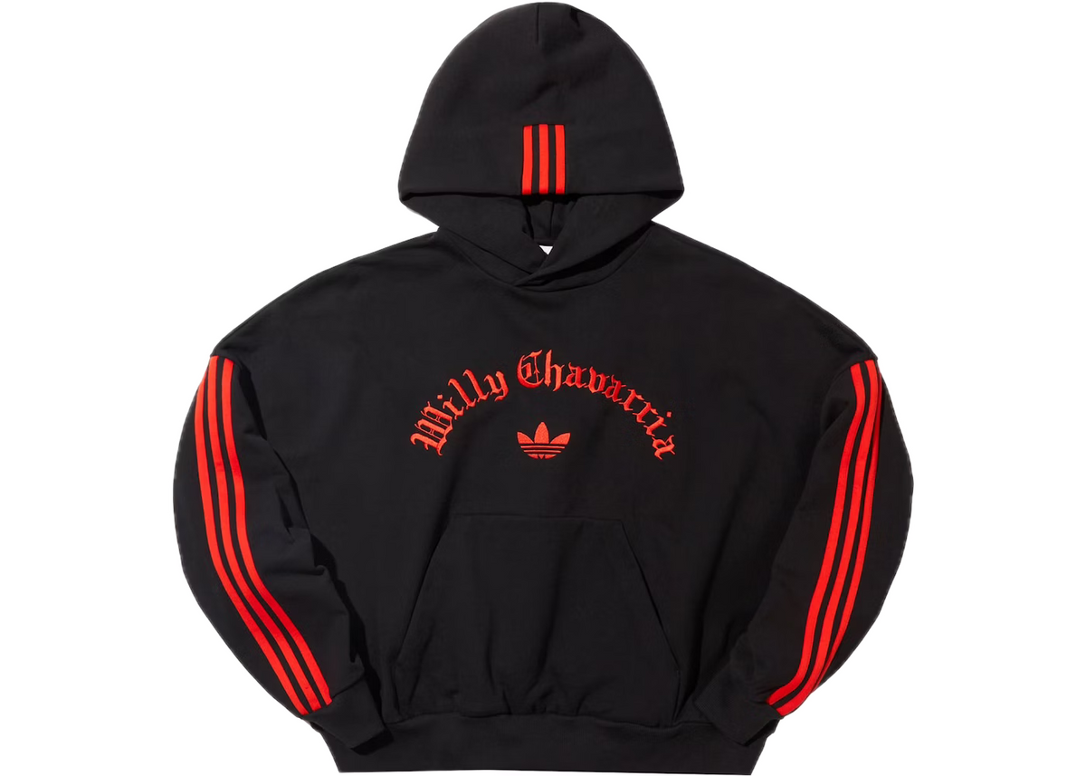adidas x Willy Chavarria WC Fleece Hoodie Black/Red – The Garden