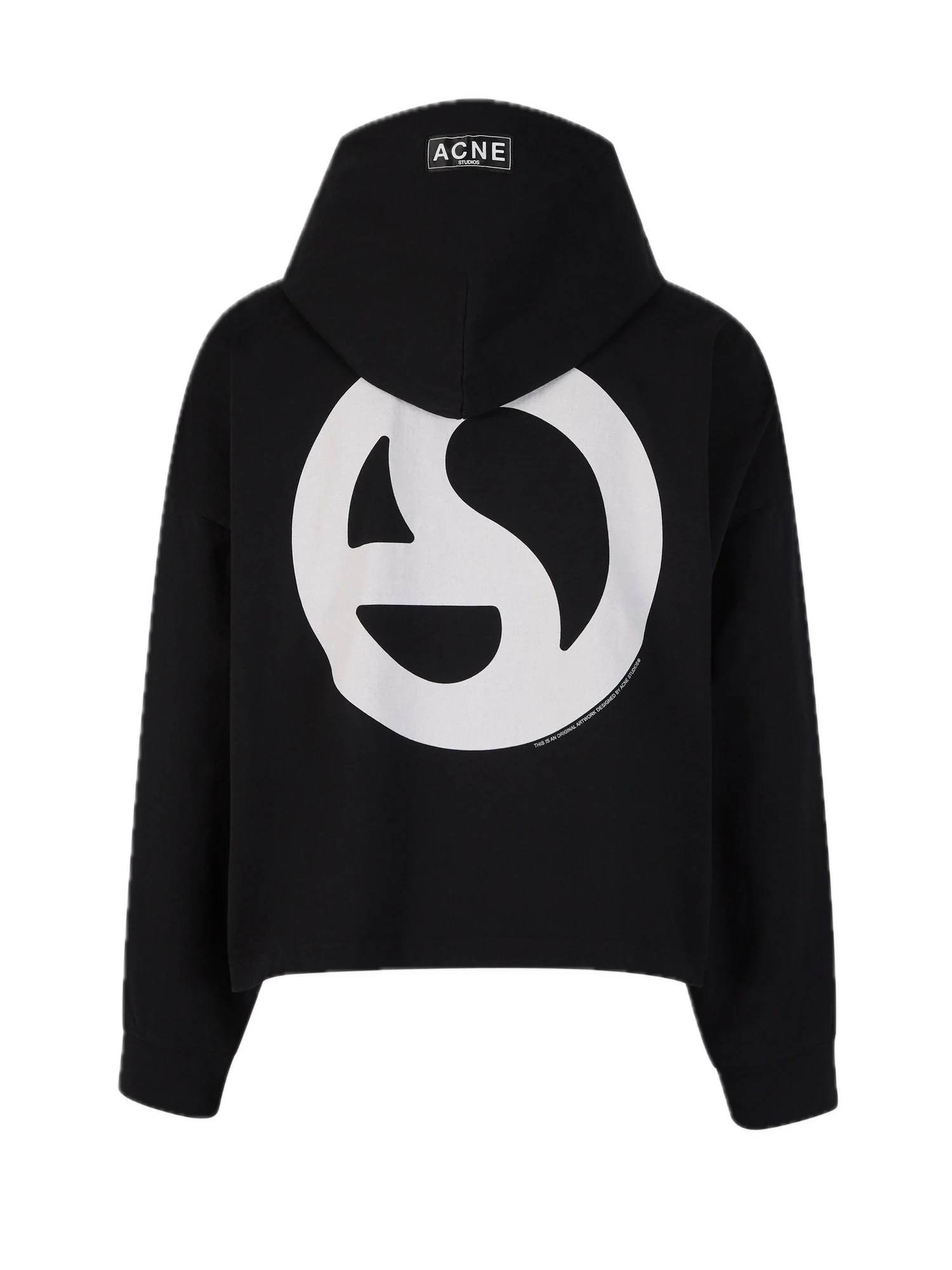 Acne Studio – Schwarzer Kapuzenpullover mit Logo
