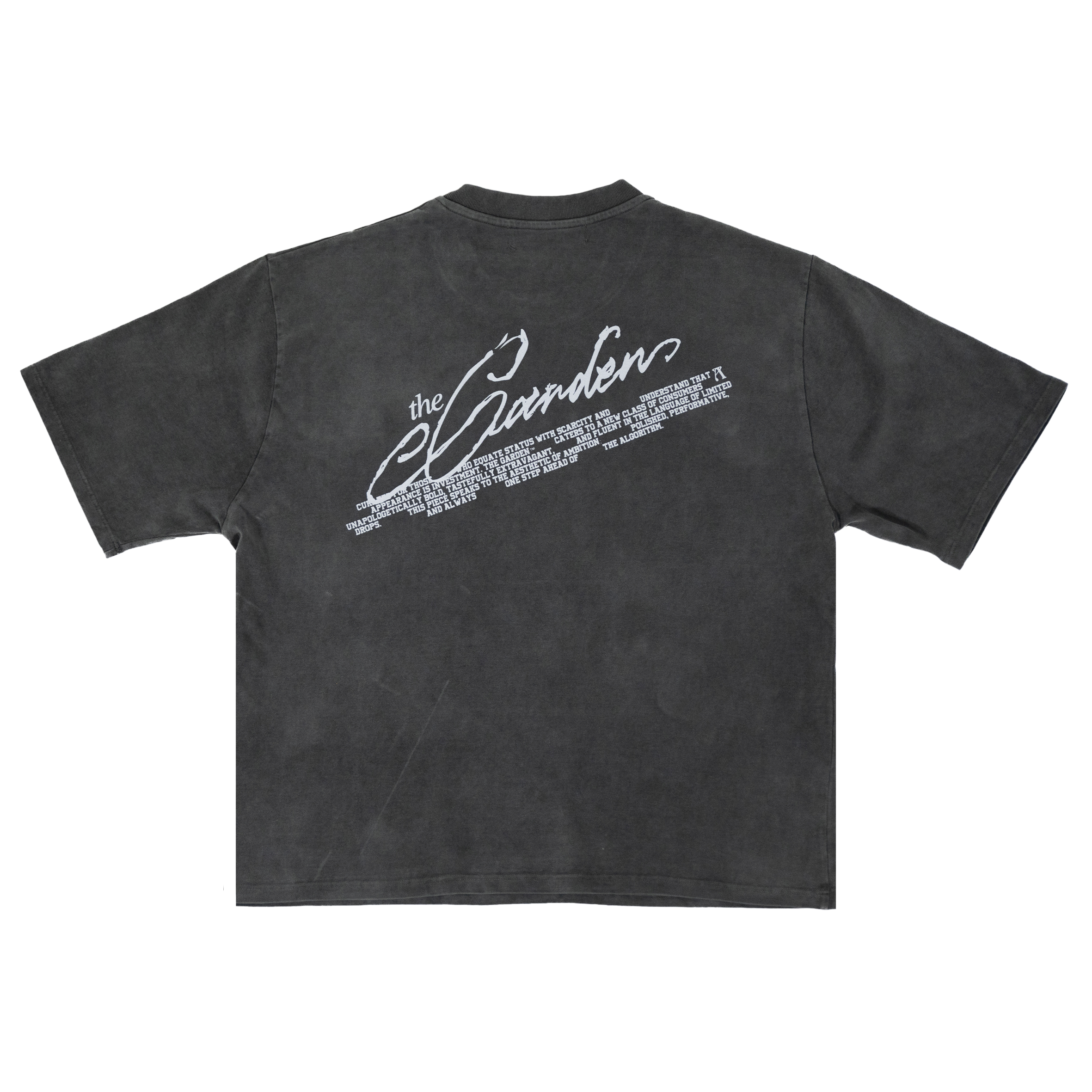 The Garden Lettering T-shirt Washed Black