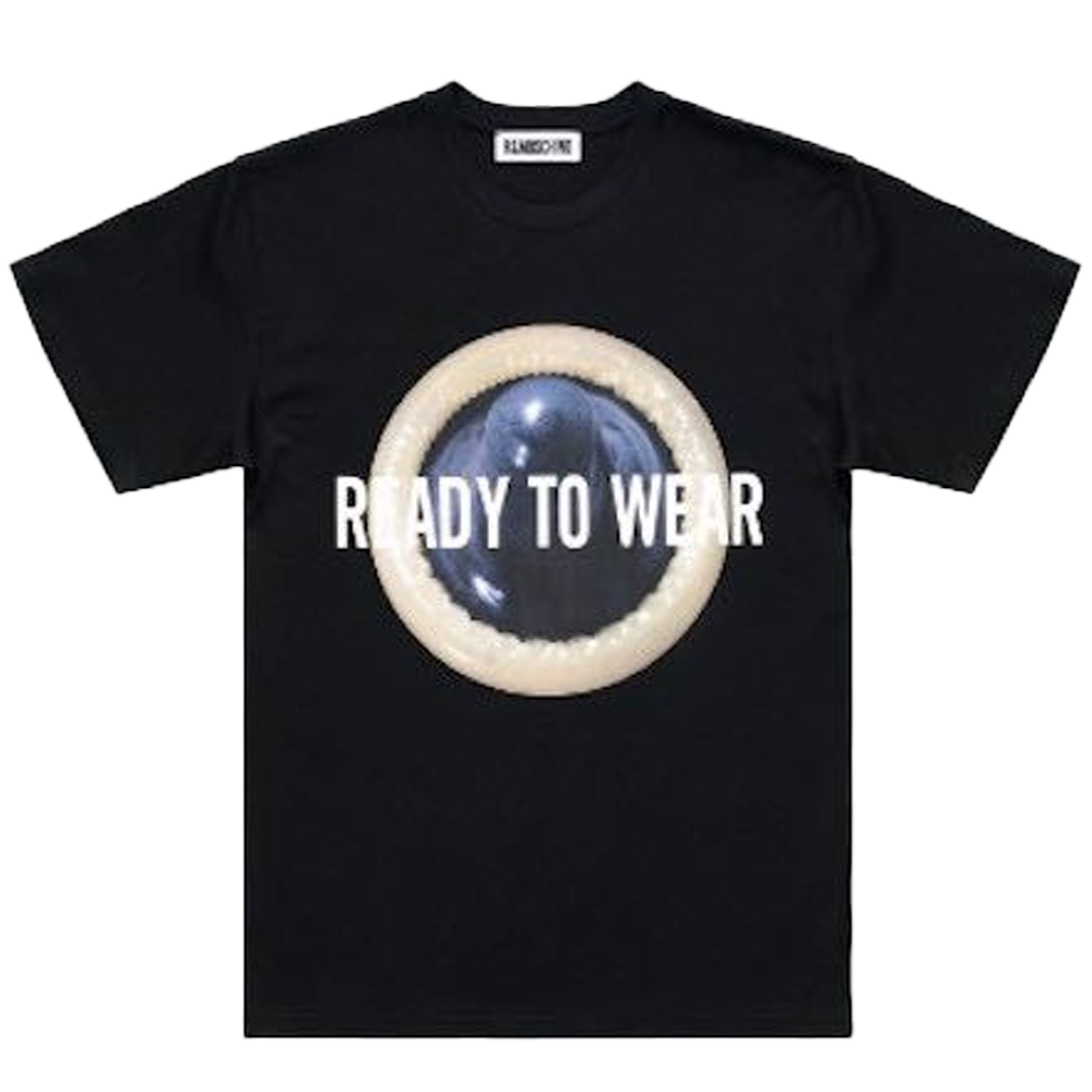 H&M x Moschino Ready To Wear Condom Tee Shirt – The Garden H&M x Moschino Ready To Wear Condom Tee Shirt – The Garden