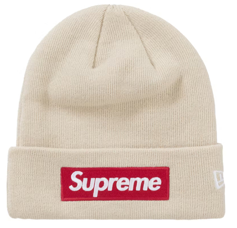 Supreme New Era Box Logo Beanie (FW24) Stone