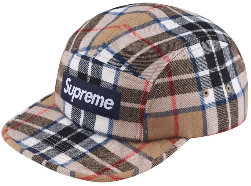 Supreme Lochcarron Camp Cap Tan Plaid