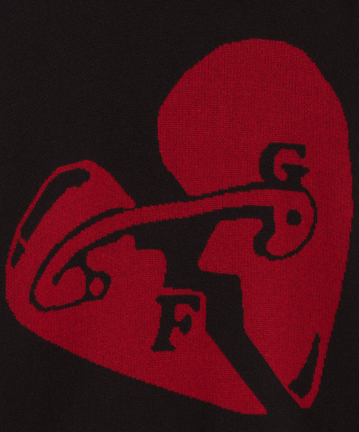 Fakegods Valentine's Knitted Sweater Black
