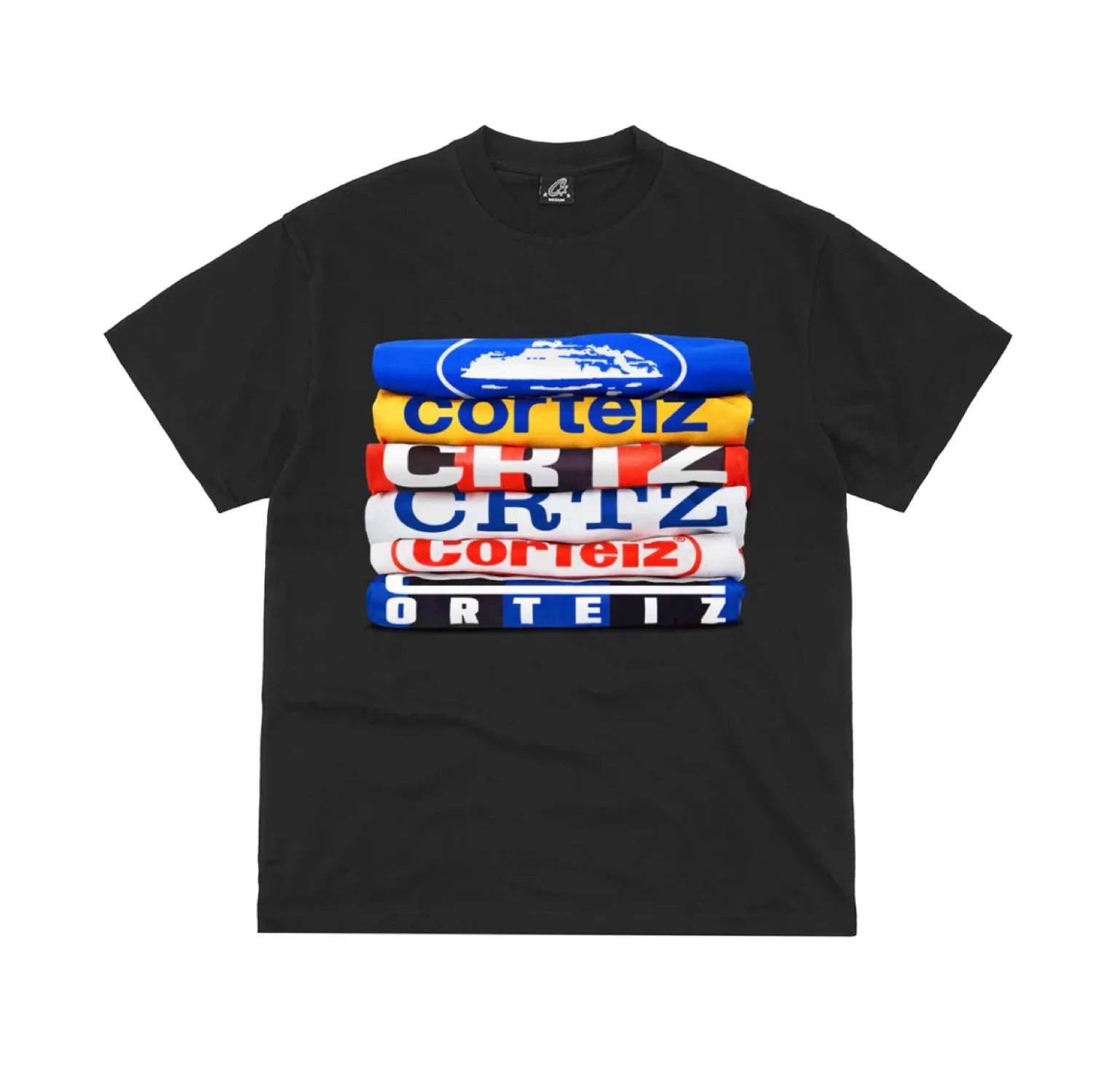 Corteiz Stack Tee Black