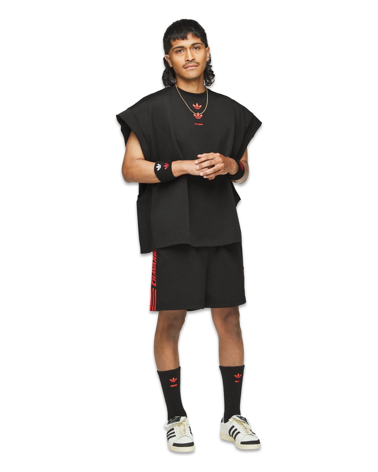 Adidas x Willy Chavarria Gym Shorts Schwarz/Rot