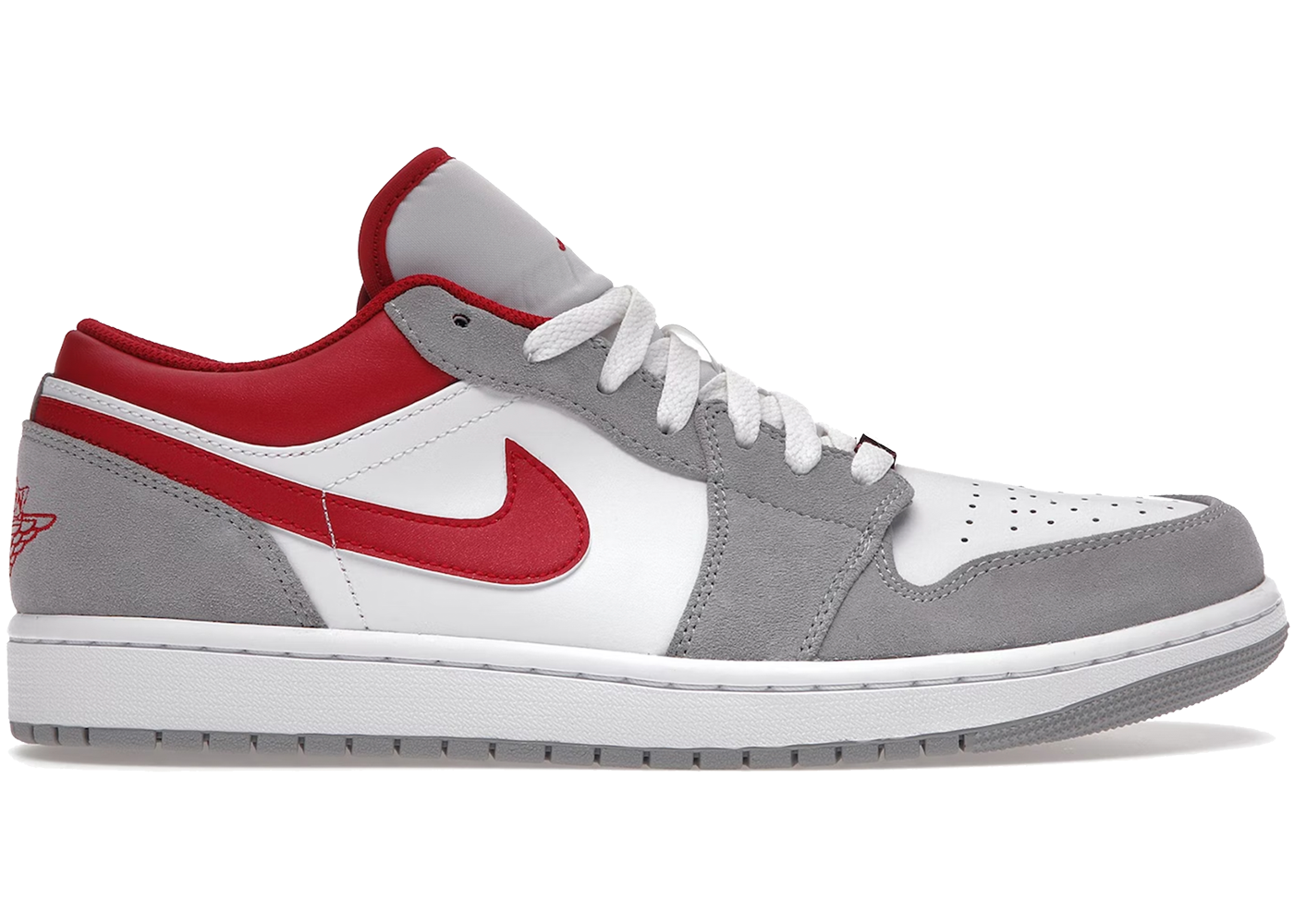 Jordan 1 Low SE Light Smoke Gray Gym Red GS