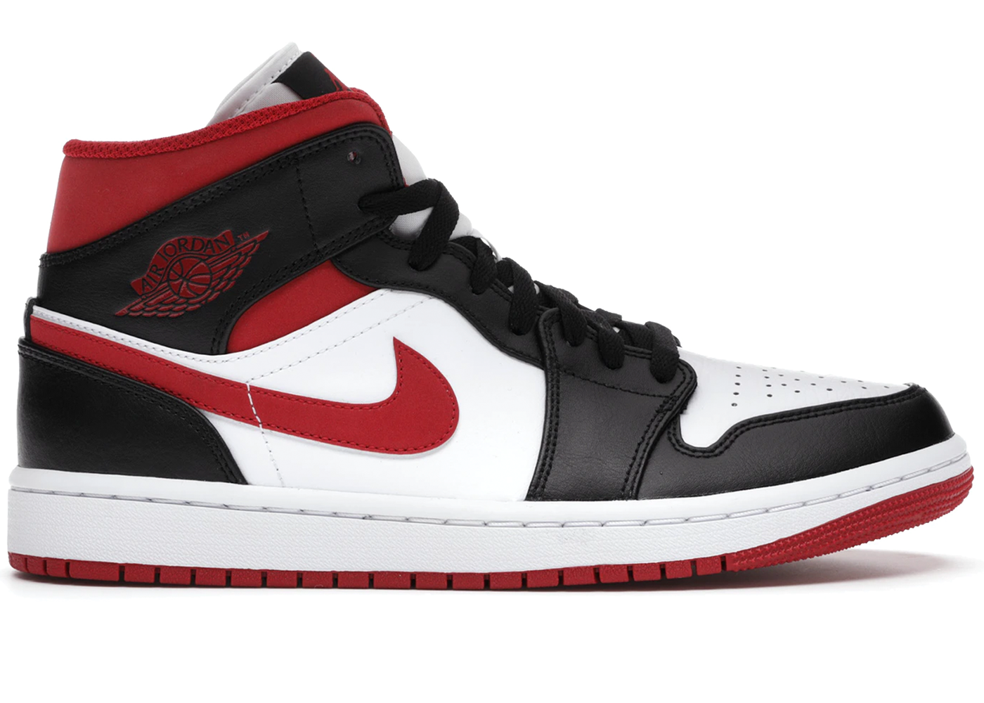 Jordan 1 Mid Gym Rot Schwarz Weiß