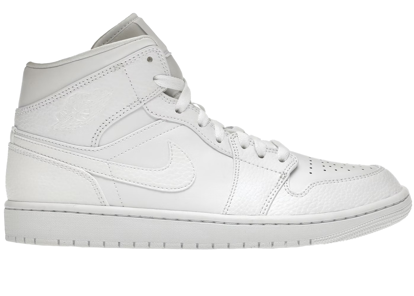 Jordan 1 Mid Triple White