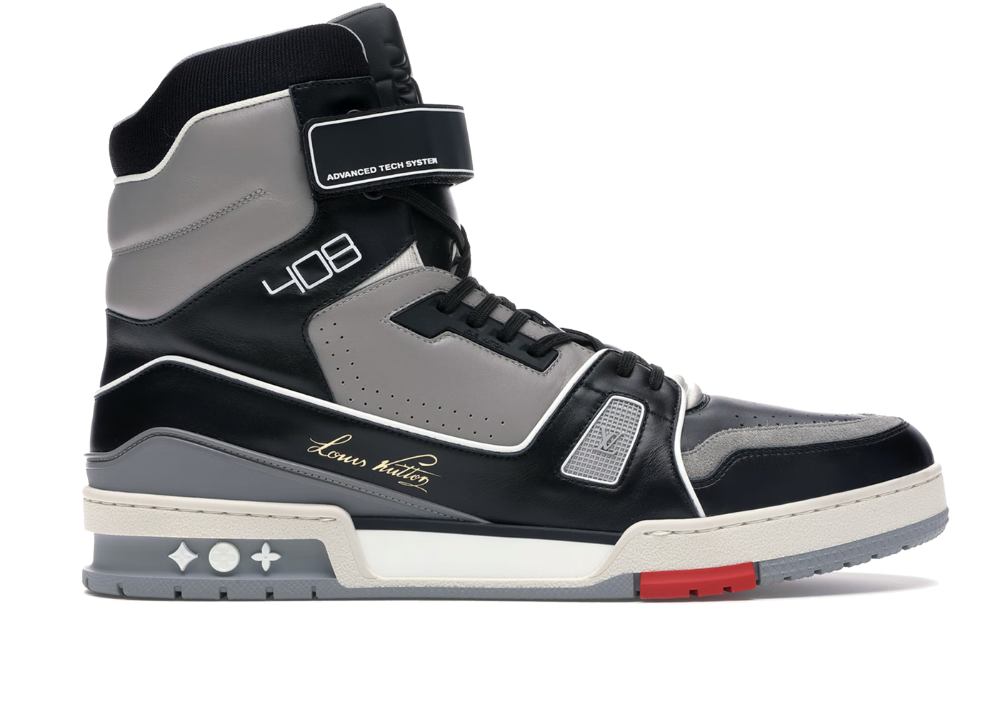 Louis Vuitton LV Trainer Sneaker Boot High Black Grey