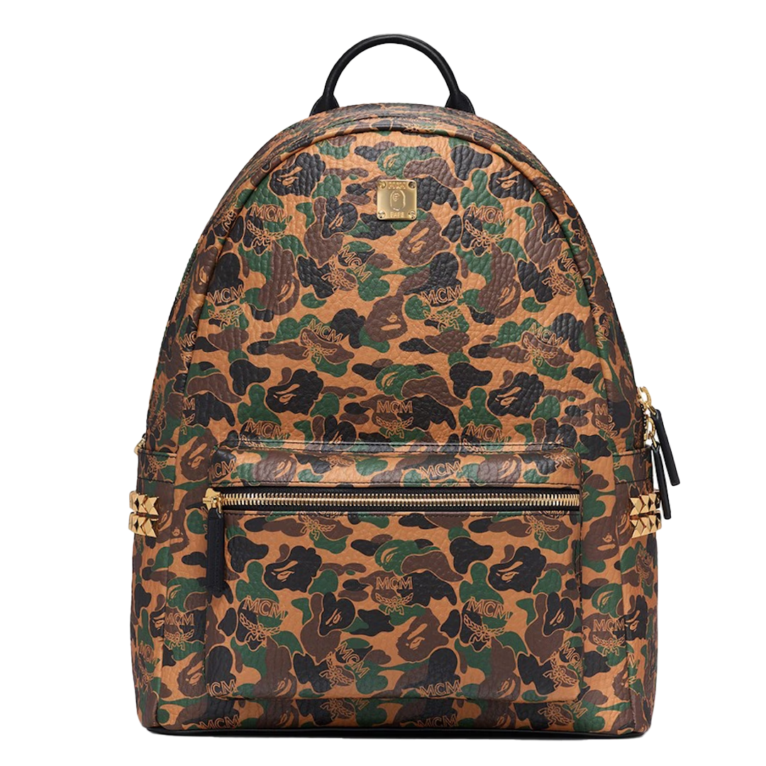 MCM x BAPE Stark Backpack Medium Visetos Camo
