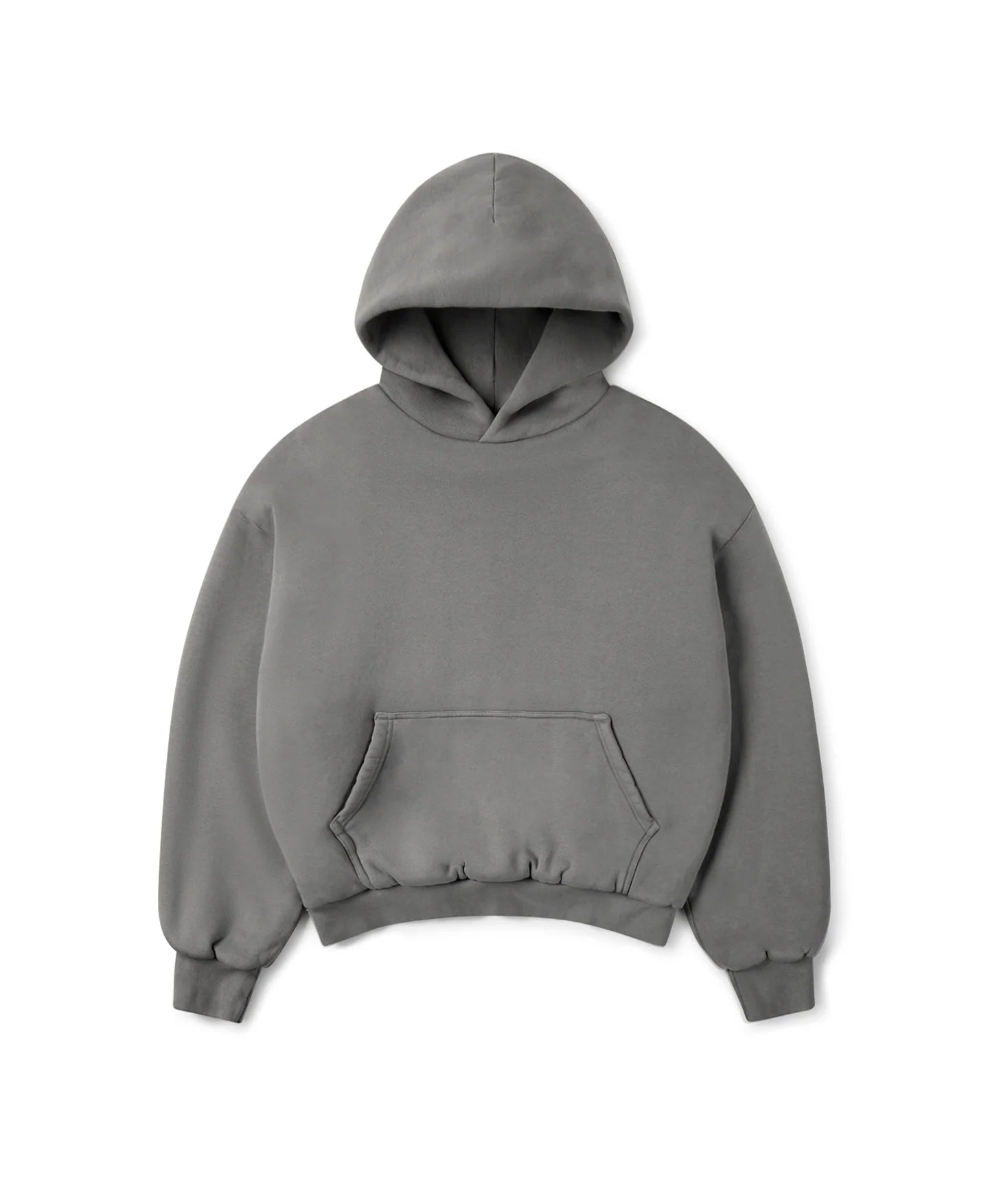 Velour Garments 1000 GSM „Schlammgrau“ Doppel-Hoodie