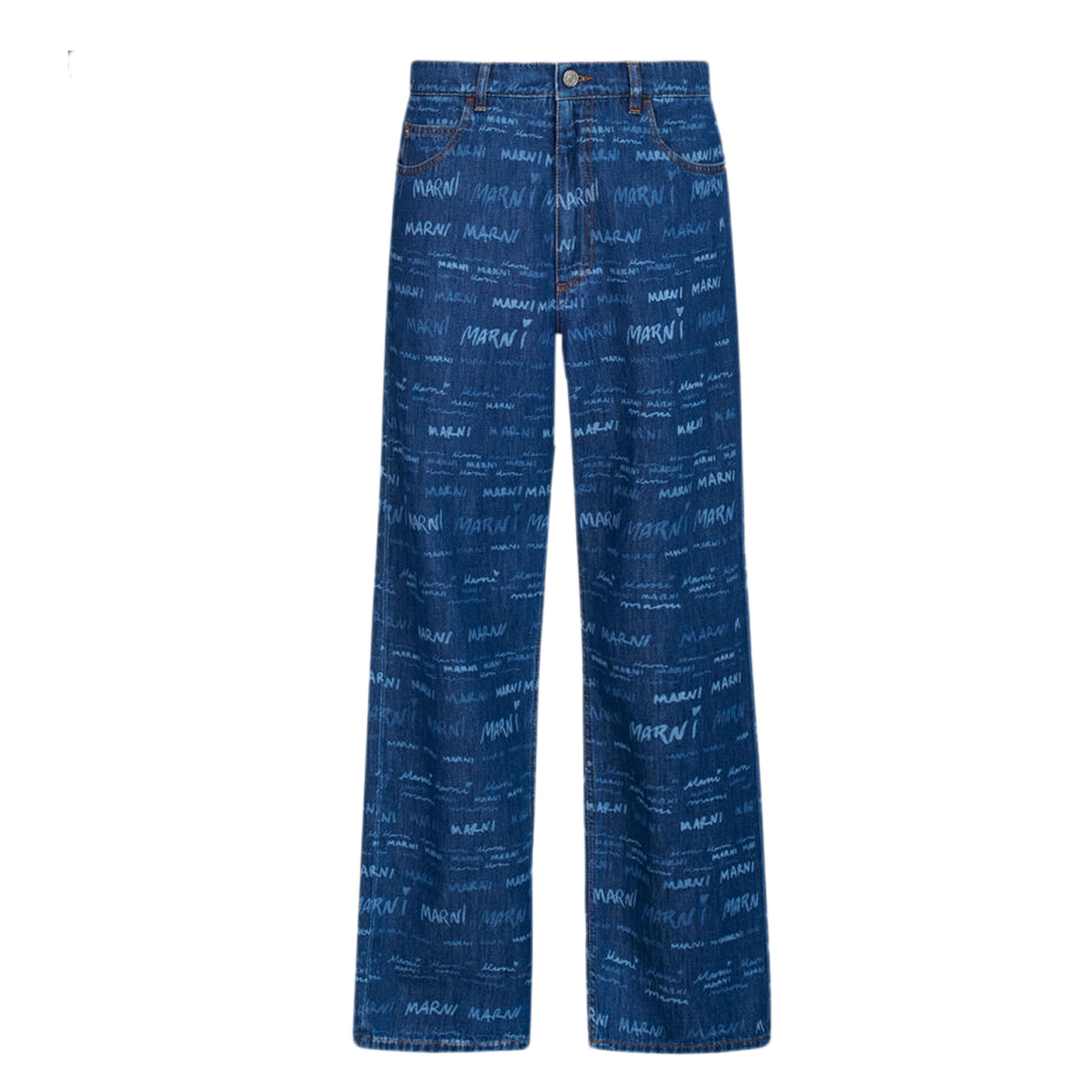 Marni Megamarni Baumwolldenim Irisblau