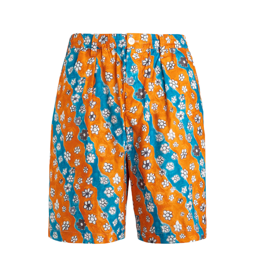 Marni Stripy Flowers Poplin Pant