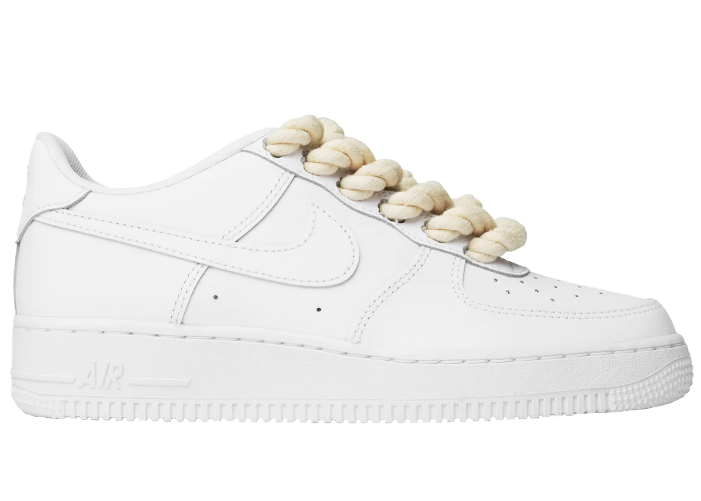Nike Air Force 1 Rope Laces ‘White’ by Siji Studios