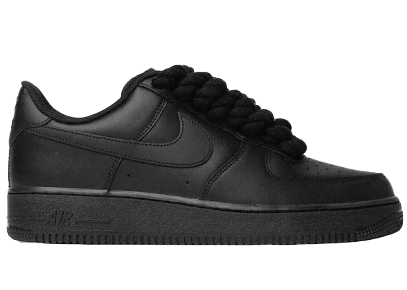 Nike Air Force 1 Rope Laces ‘Black’ by Siji Studios