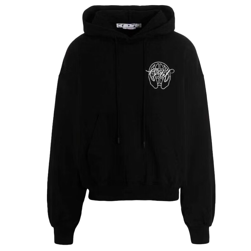 OFF-WHITE Hand Arrow Boxy Hoodie Black/White