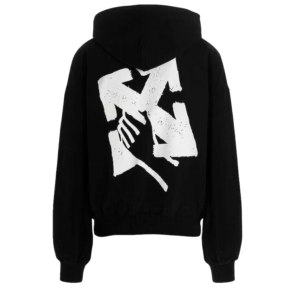 OFF-WHITE Hand Arrow Boxy Hoodie Black/White
