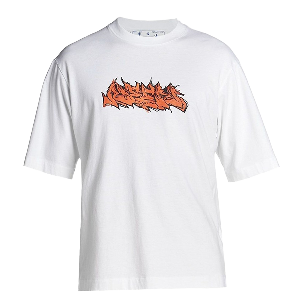 Off-White Neon Graffiti Logo Skate White