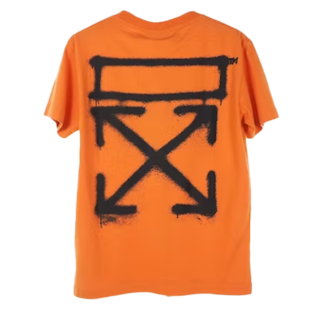 Off-White Spray Paint T-Shirt Orange