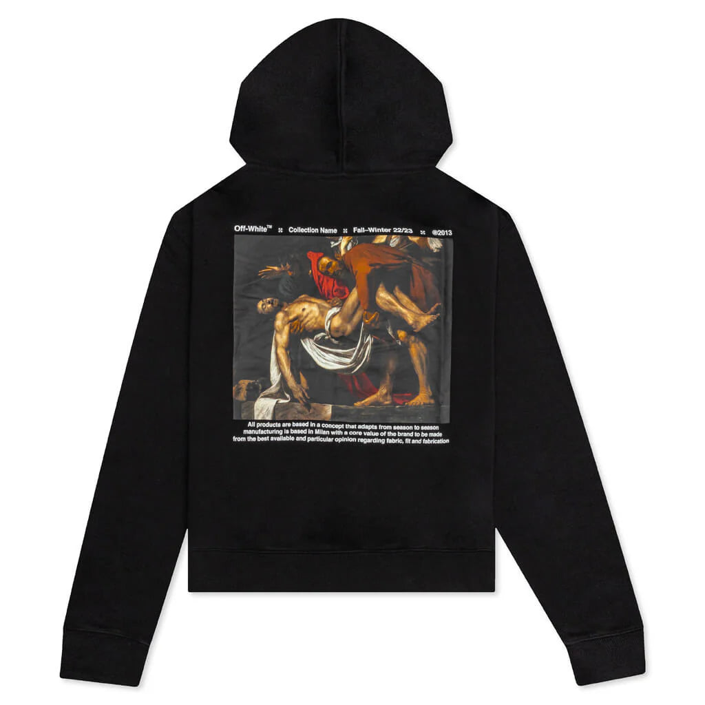 Off White Caravaggio Deposition Hoodie Black White