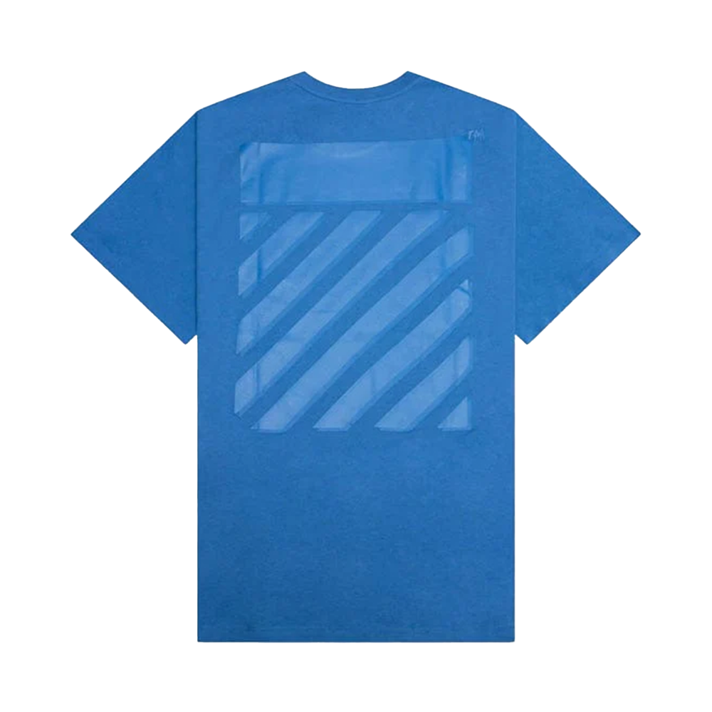 Off-White Diag Tab Slim Regular Tee Blue