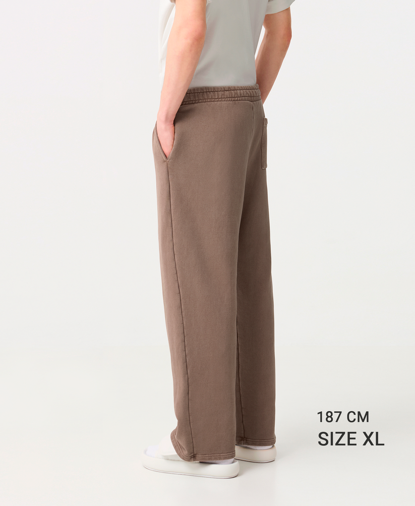 Velour Garments 600 GSM 'Ecru' Straight-Leg Pants
