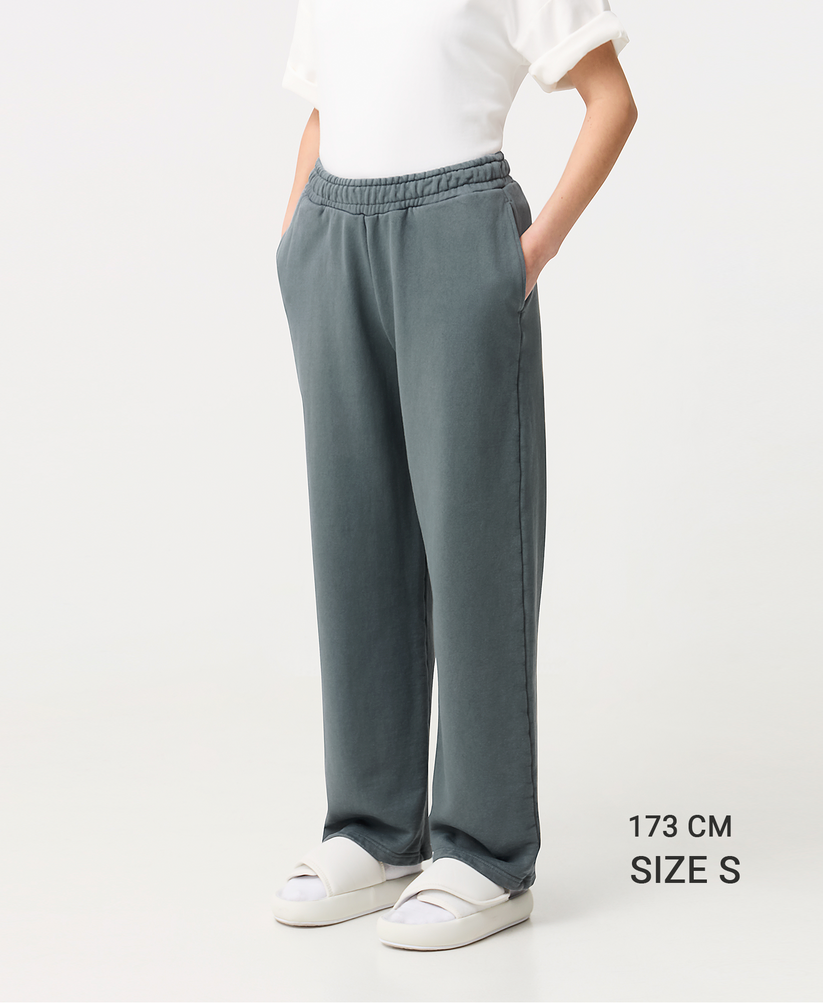 Velour Garments 600 GSM 'Ecru' Straight-Leg Pants