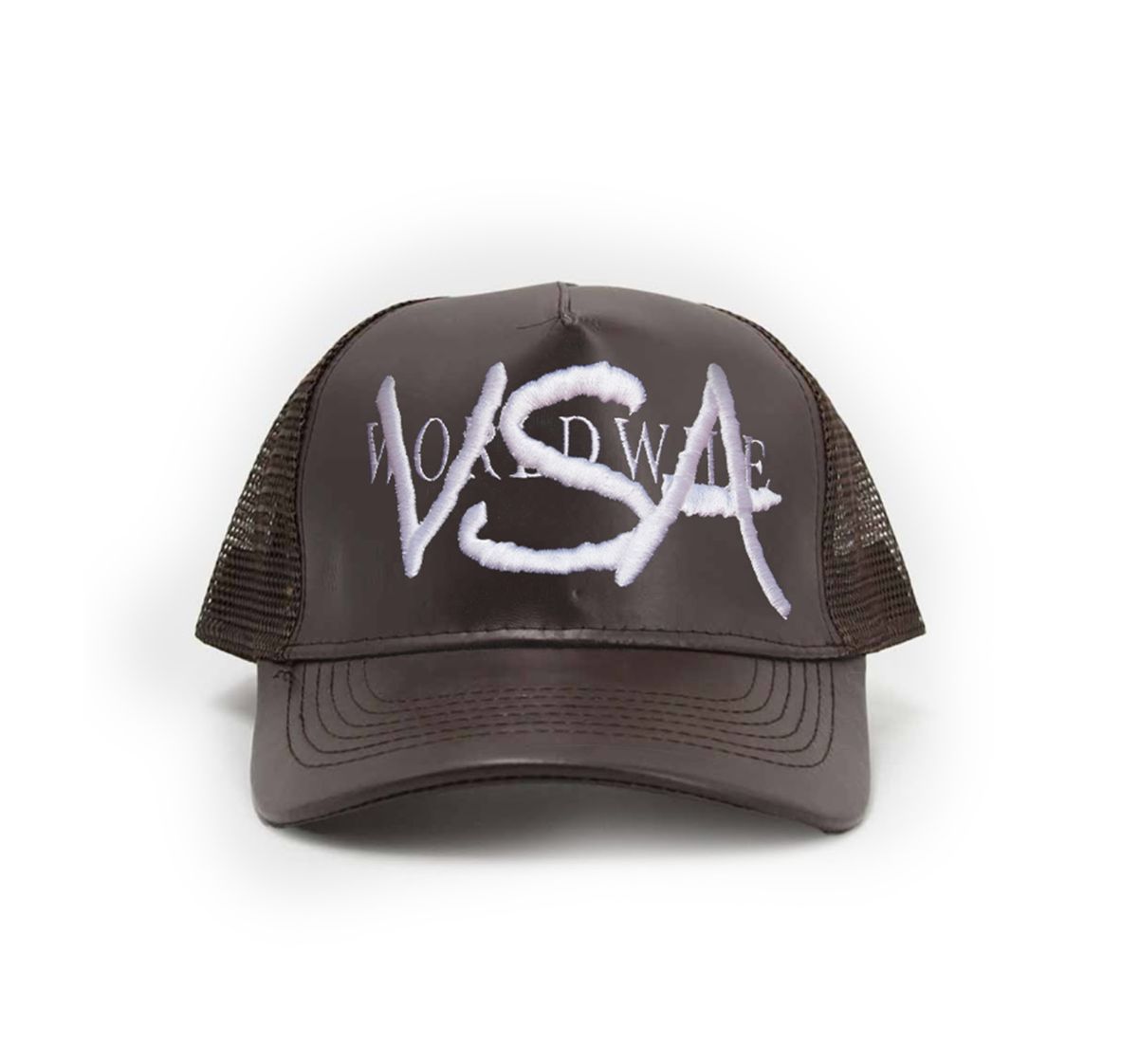 VSA Snapback Brown Trash Leather