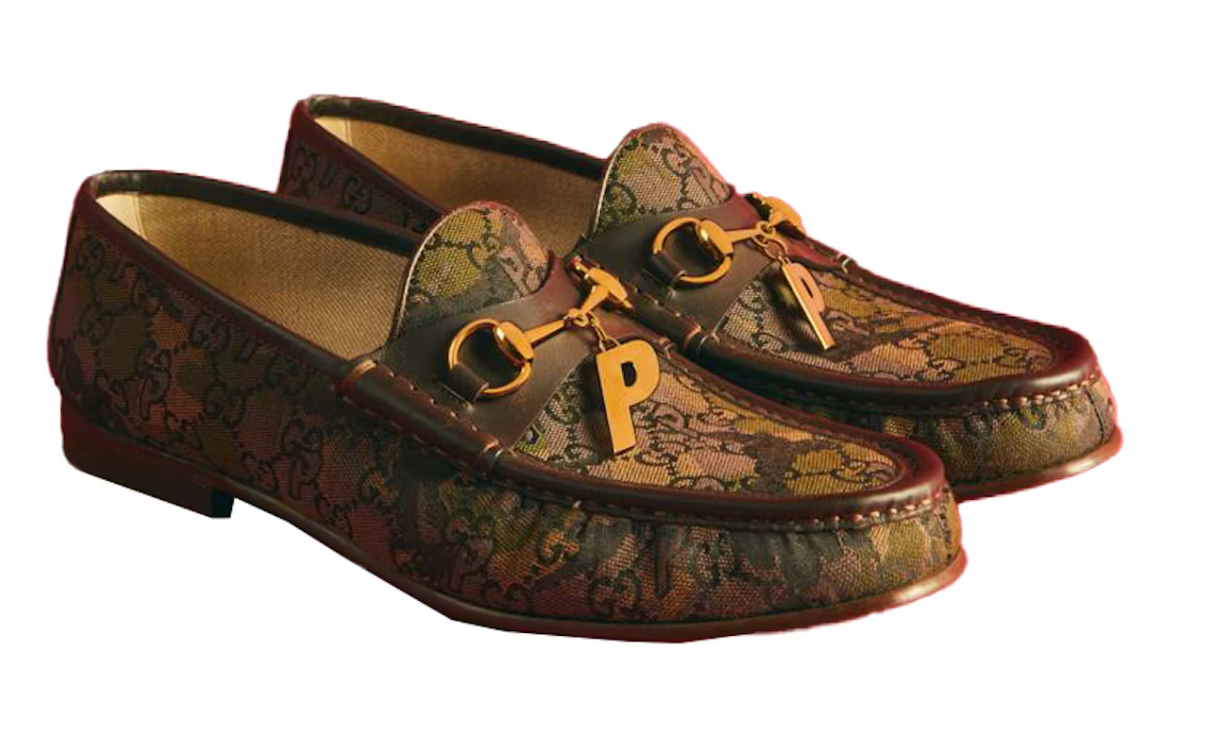 Palace x Gucci GG-P Canvas Horsebit P Charm Camoflauge