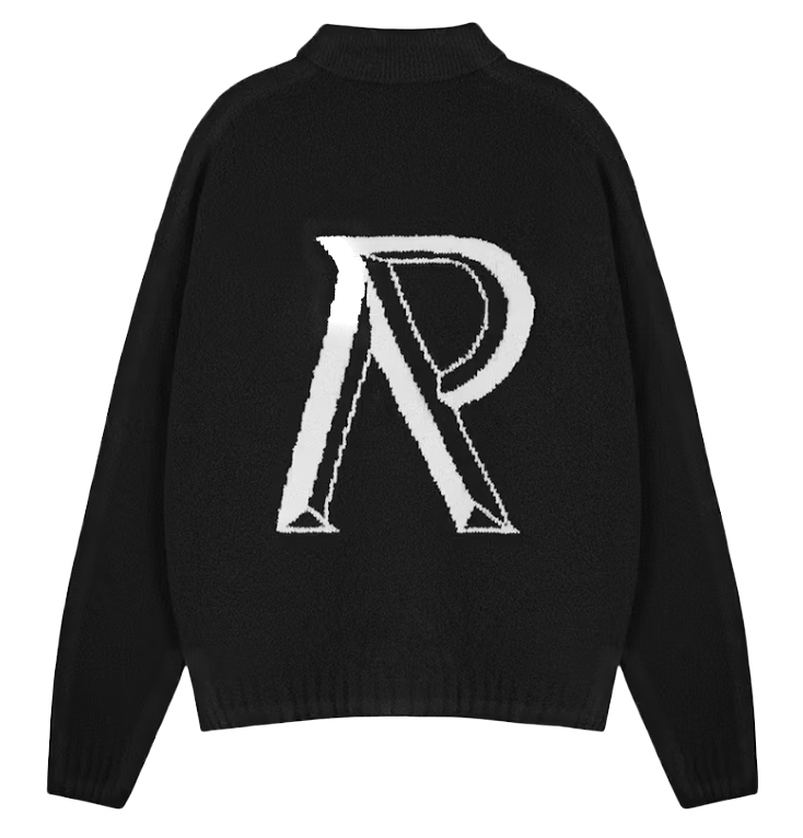 Represent Initial Boucle Polo Jet Black