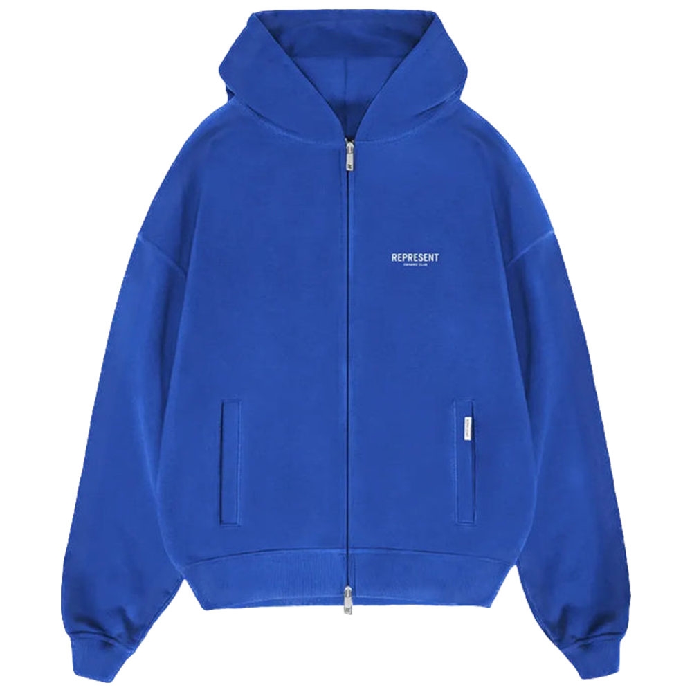 Represent Owners Club Zip Hoodie Cobalt