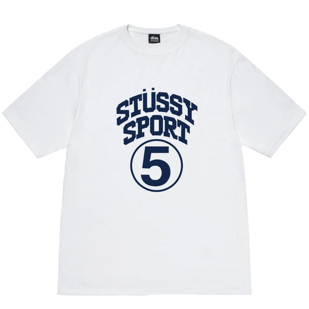 Stussy 5 Sport Tee White