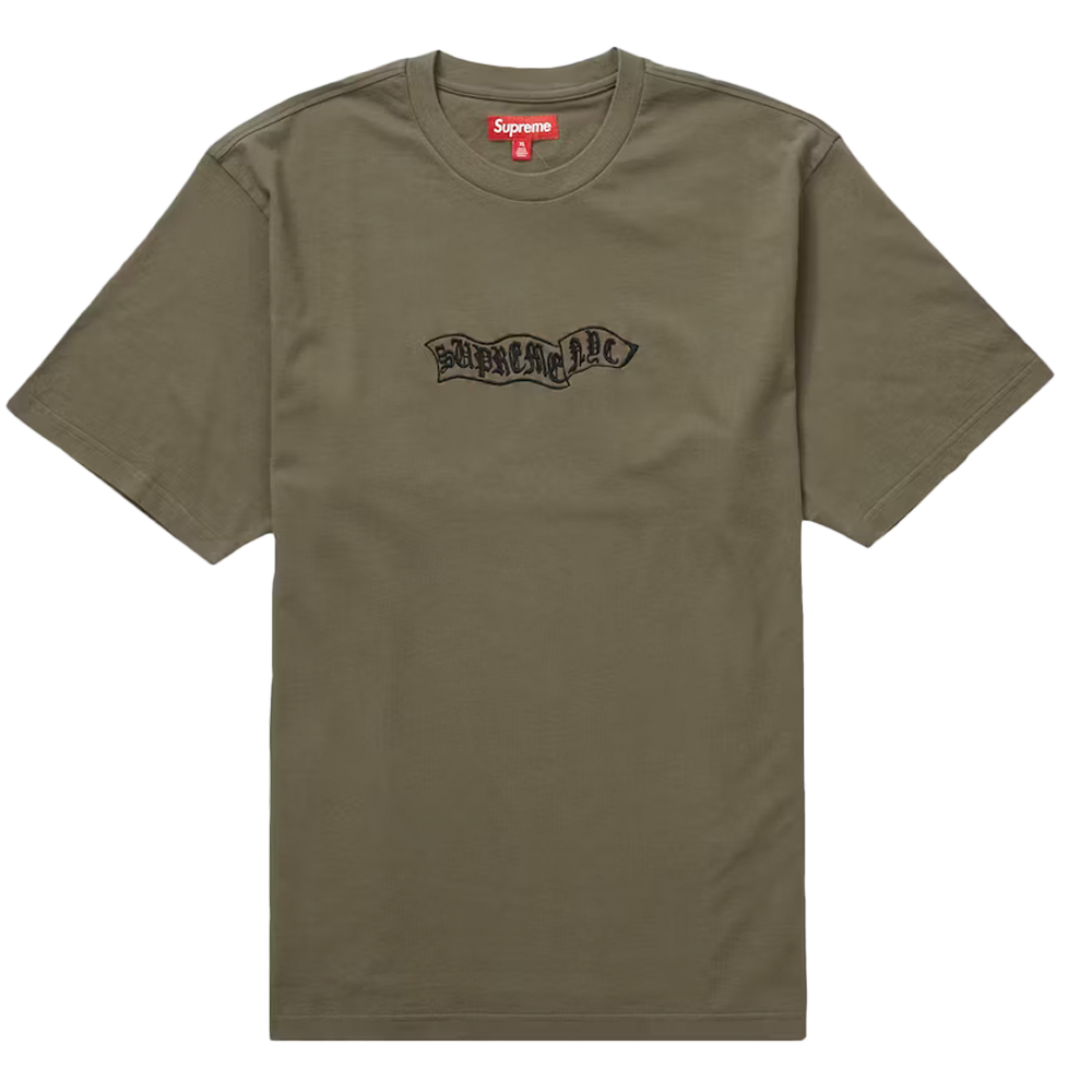 Supreme Banner S/S Top Olive