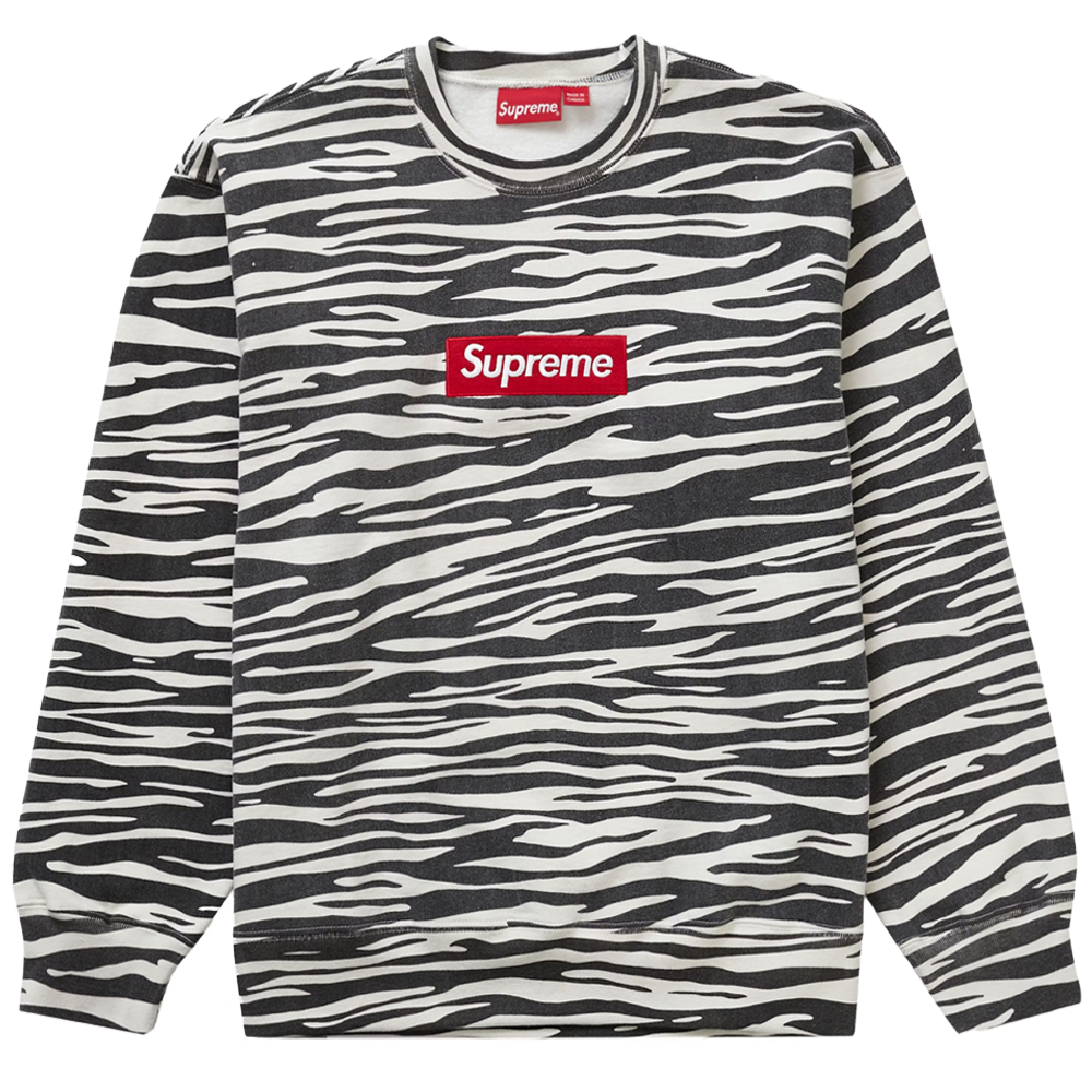 Supreme Box Logo Crewneck (FW22) Zebra